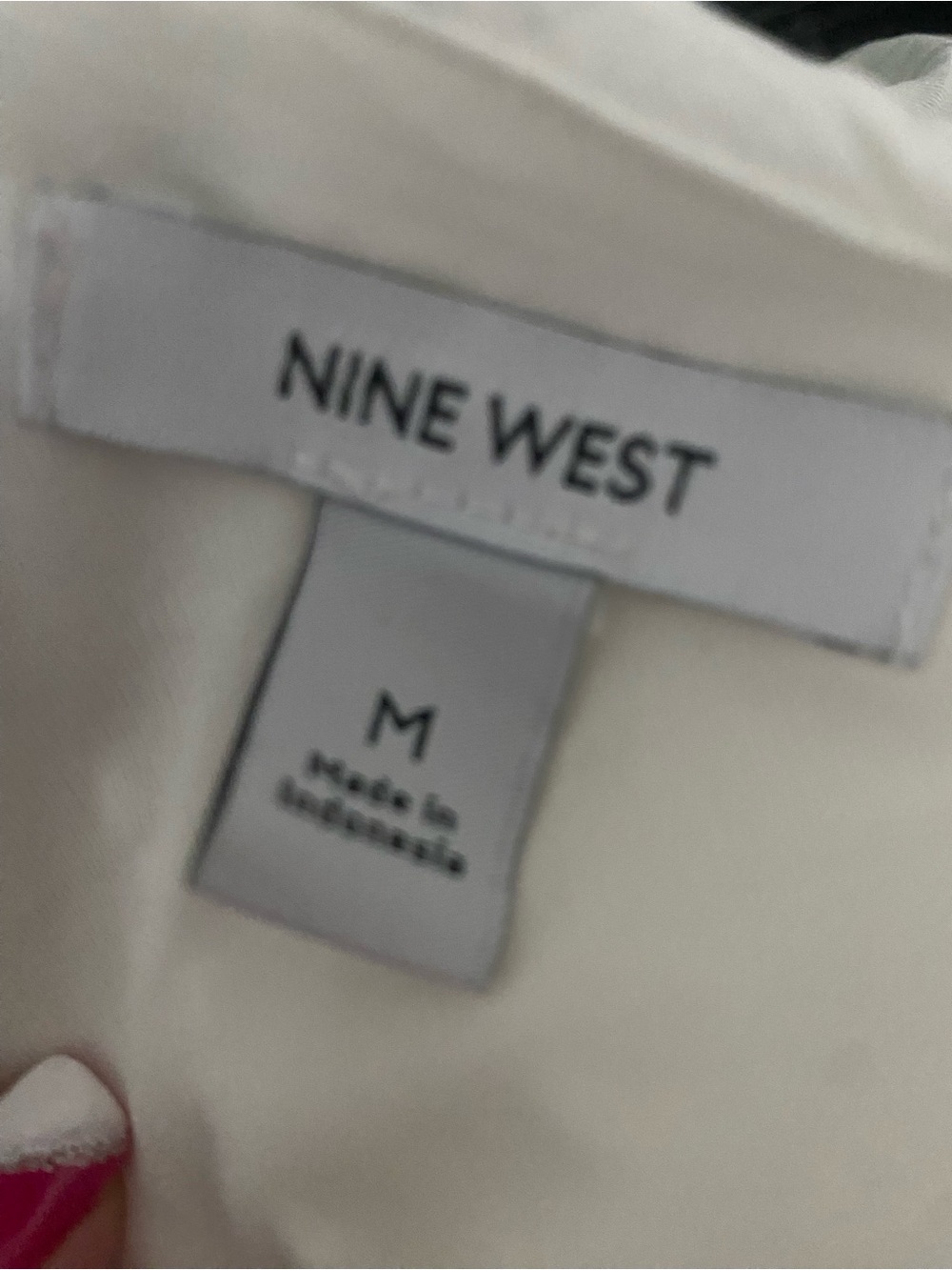 Nine West White One-Shoulder Puff Sleeve Bow-Waist Dress Sz M - Picture 8 of 8
